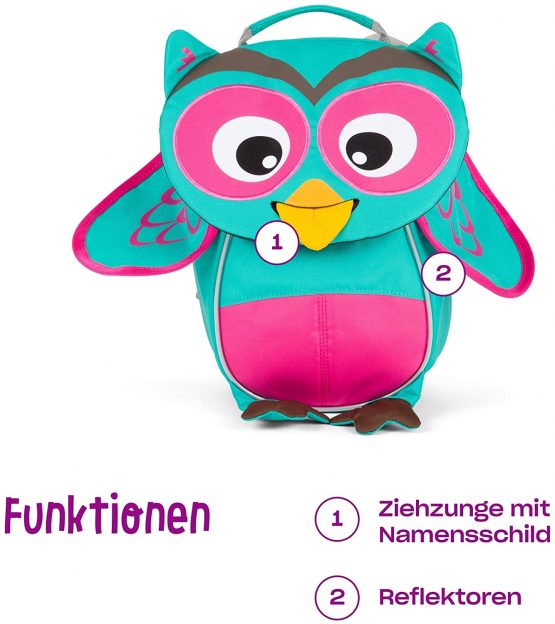 Affenzahn Children's backpack for 1-3 years old in kindergarten - Eluise owl - Image 4