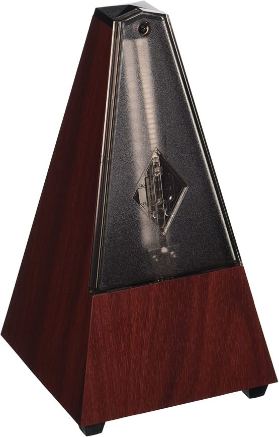 WITTNER 812K Pyramid Shape Metronome with bell - Mahogany Grain