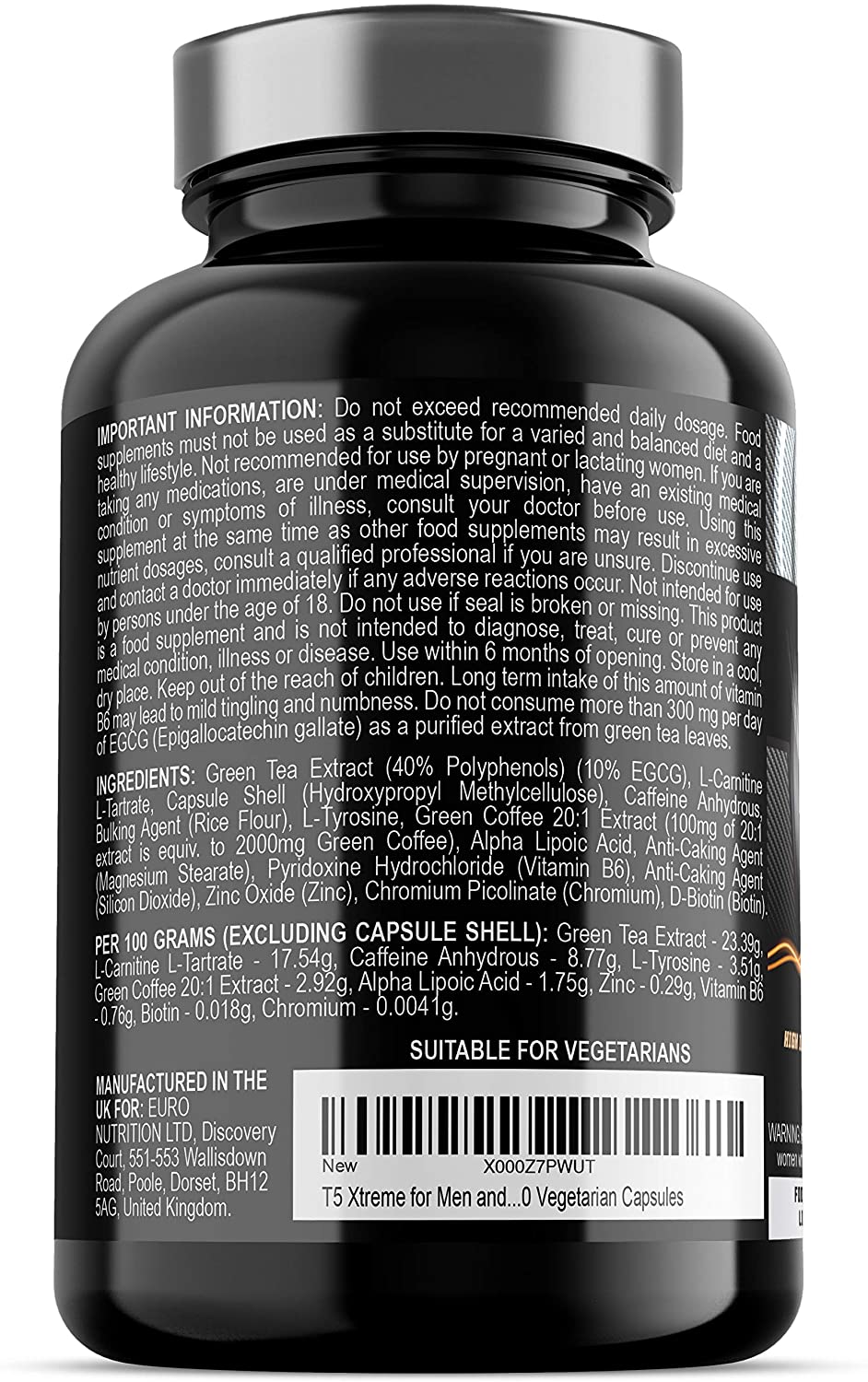 Iron Labs T5 Xtreme for Men and Women, Keto Diet Friendly, Plus Green Tea Extract, L Carnitine and Caffeine - Image 3