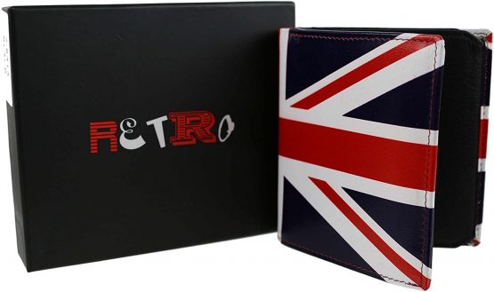 Mens Leather Wallet by Retro with Union Jack Golunski Gift Box RFID Protection - Image 2