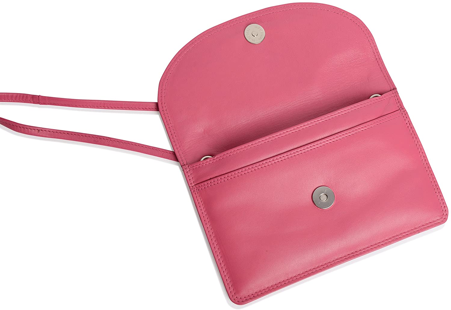SADDLER "Isabelle Soft Leather Crossbody Bag - Slim Ladies Sling Purse, Fuchsia - Image 4