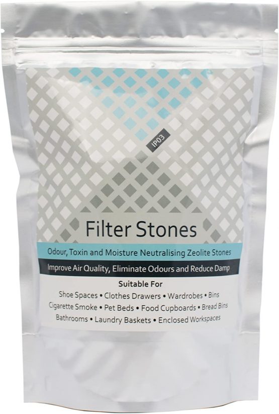 IP03 Zeolite Rocks Odour Neutraliser stones (1lb / 500g) | Cat and Dog Odour Remover, Natural Deodoriser, Moisture Eliminator