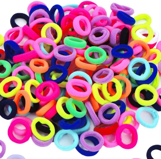 100 Pieces Elastic Hair Ties Mini Hair Bands Tiny Rubber Bands Colored Girls Ponytail Holders for Baby Kids - Image 4