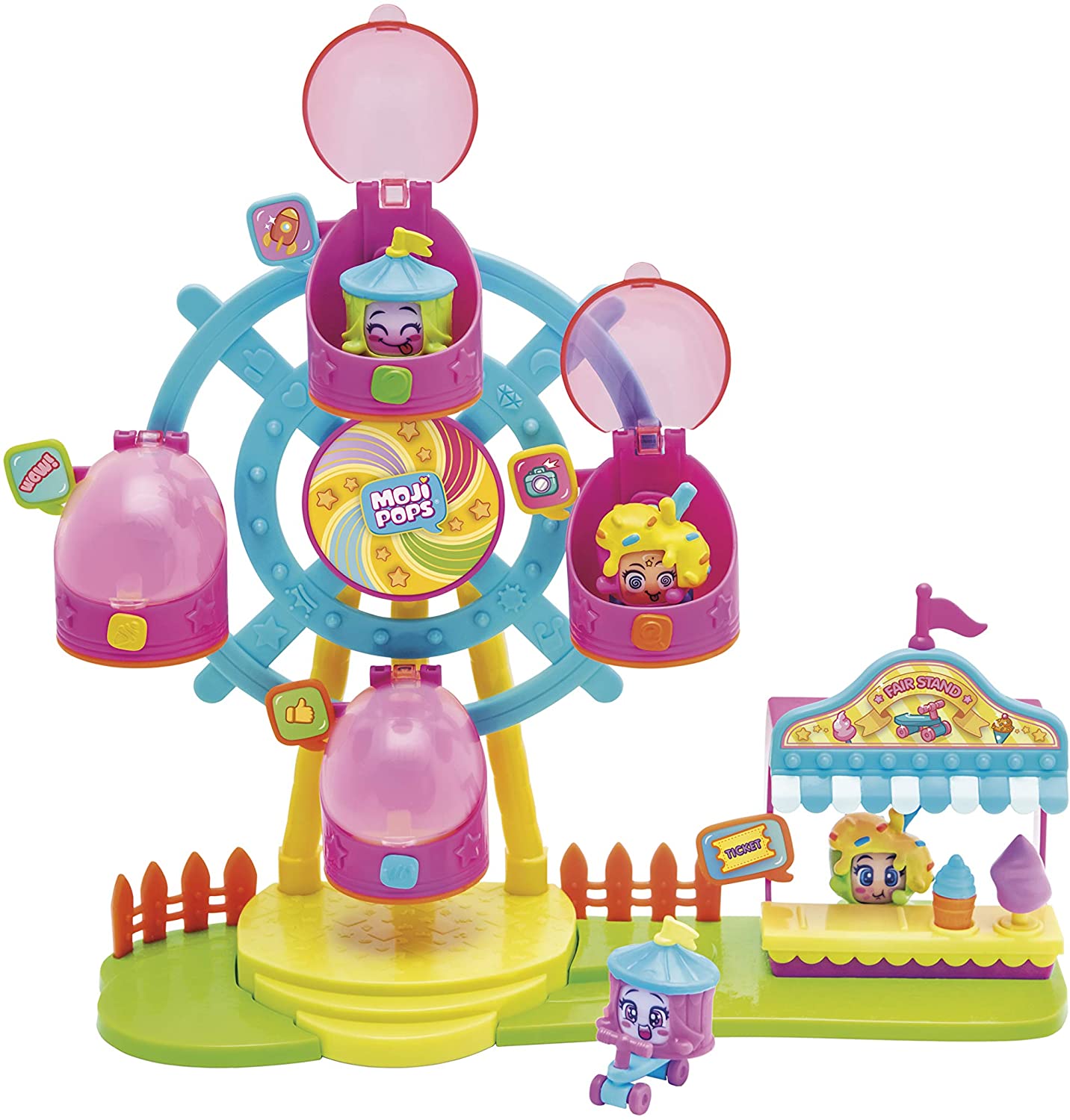 MOJI POPS, Ferrys Wheel (PMPSP114IN00) with 2 Exclusive Figures and Variety of Accessories, Assorted, ancho: 24 cm