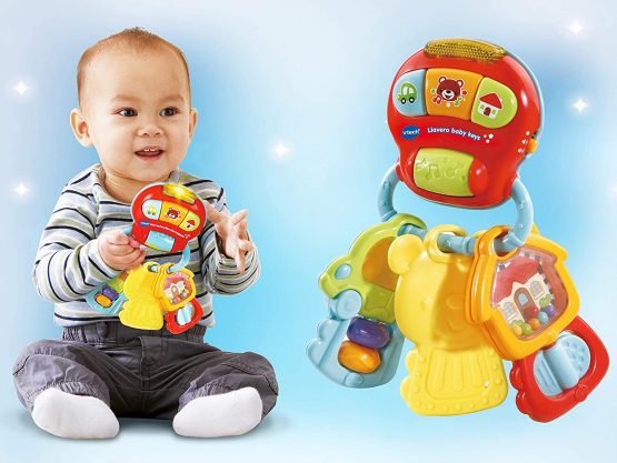 VTech - Baby Keys Interactive Electronic Rattle with Voice and Lights (3480-505122), Assorted Colour/Model - Image 4