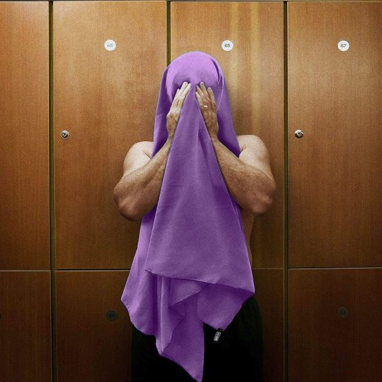 Microfibre Towel, EXTRA LARGE PURPLE, Quick Drying for Gym, Fitness, Swimming, Sports, Beach, Travel, Camping, Hiking, Yoga, Pilates, Bath, Shower | Super Absorbent, Compact, Lightweight - Image 2