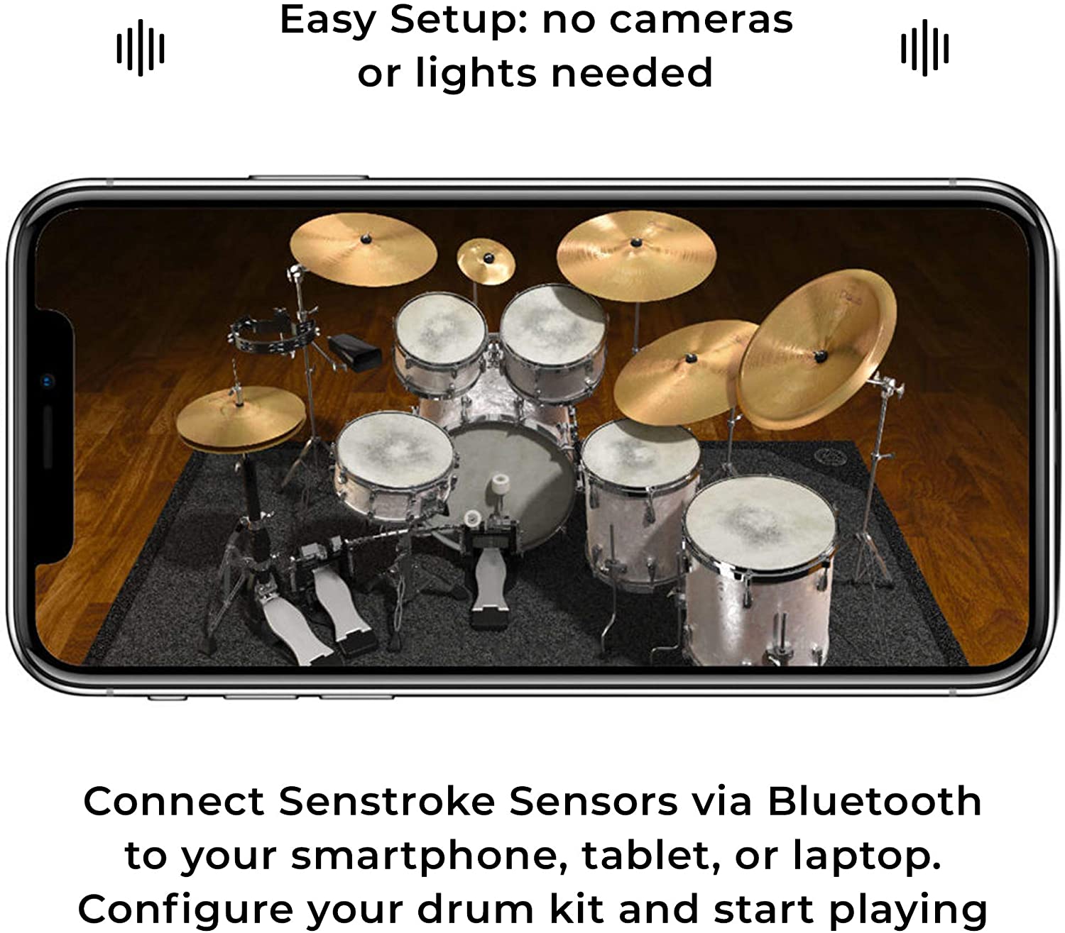 Senstroke Bluetooth Connected Drum Kit Play Anywhere With Real
