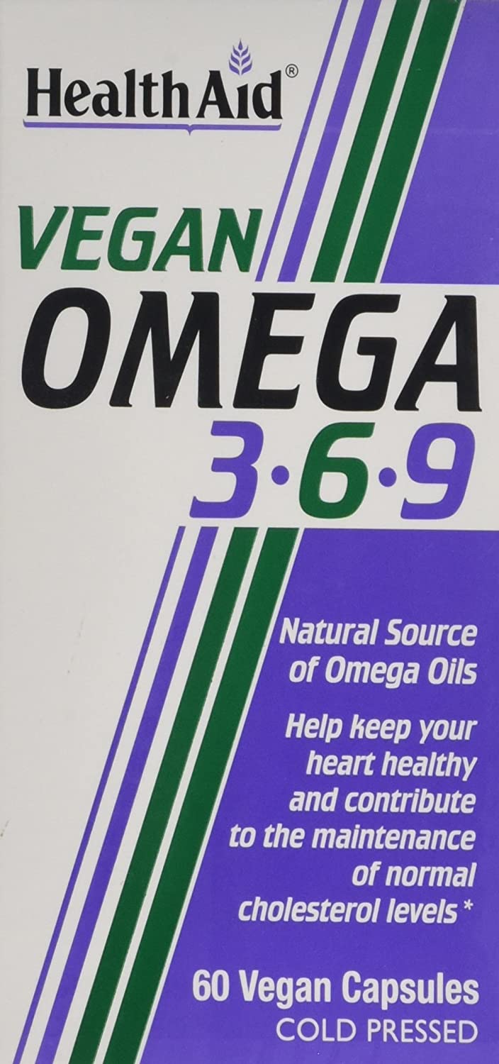 HealthAid Vegan Omega 3-6-9 Capsules - 60 Capsules, 60 count (Pack of 1)