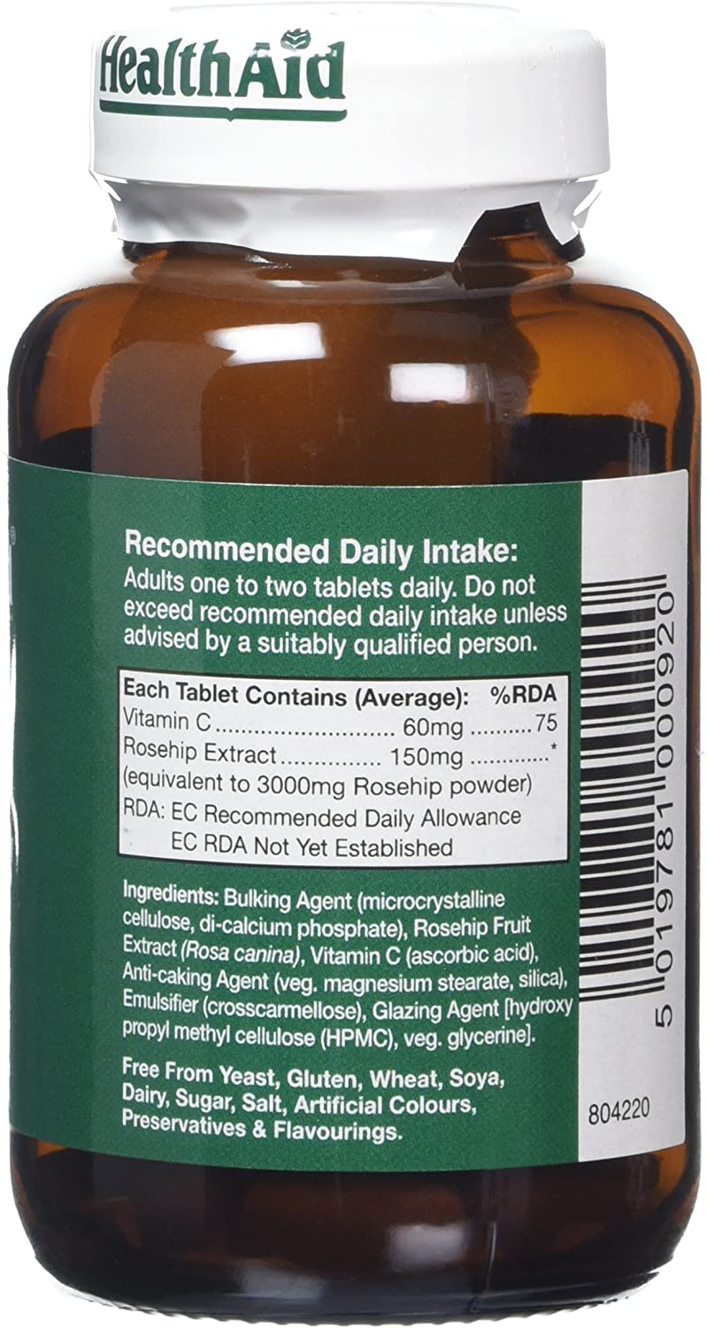 HealthAid Rosehip - 60 Tablets, 60 count (Pack of 1) - Image 3