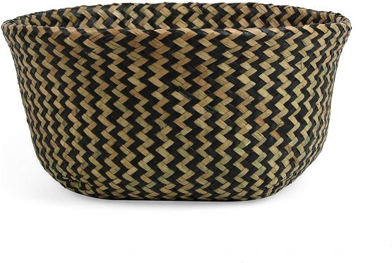 BlueMake Woven Seagrass Belly Basket for Storage Plant Pot Basket and Laundry, Picnic and Grocery Basket (Medium, Original) - Image 3