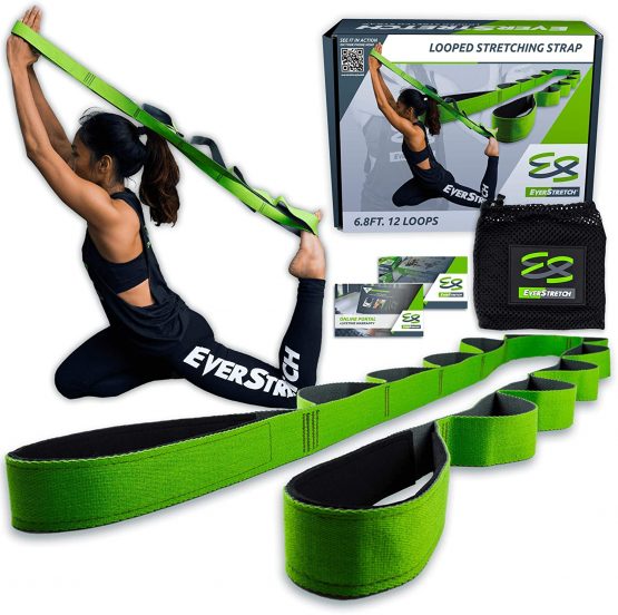 EverStretch Non-Elastic Stretching Strap with Loops - Move Freely with This Looped Stretch Strap Premium Stretch Band for Sports, Physical Therapy and Recovery from Knee Replacement Surgery.