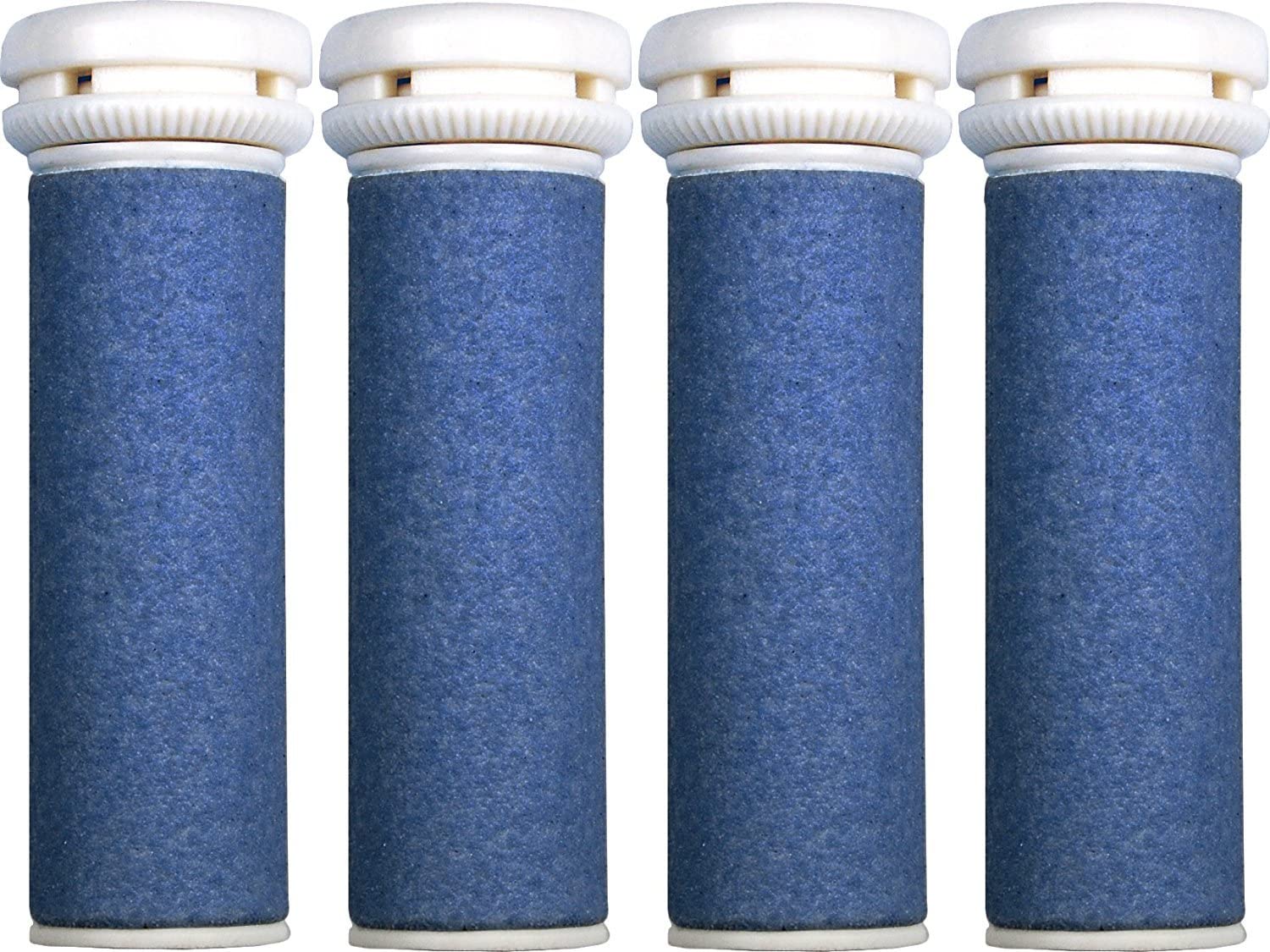 Compatible with Scholl Express Pedi - Refill Extra Coarse Replacement Rollers (Pack of 4), Blue, 4 count (Pack of 1)