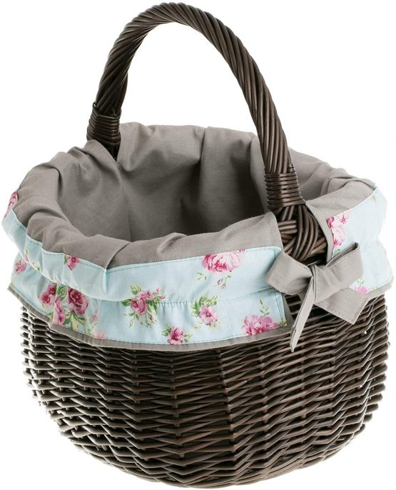 Electric WICKER24 097 31/S/O1 Willow Shopping Basket, Basket, Dark Brown, 31 x 31 x 40 cm