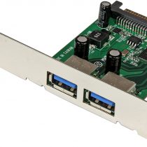 StarTech PEXUSB3S24 2 Port PCI Express (PCIe) SuperSpeed USB 3.0 Card Adapter with UASP, SATA Power, Dual Port USB 3 PCIe Controller