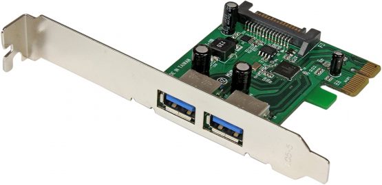 StarTech PEXUSB3S24 2 Port PCI Express (PCIe) SuperSpeed USB 3.0 Card Adapter with UASP, SATA Power, Dual Port USB 3 PCIe Controller