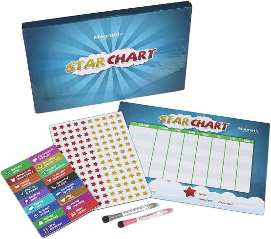Magnetic Innovations Star Chart for Children, Encourage Learning, Reward Good Behaviour, Large A3 Magnetic Dry Wipe Surface, Perfect to use with Kids, Toddlers, Boys & Girls, - Image 4