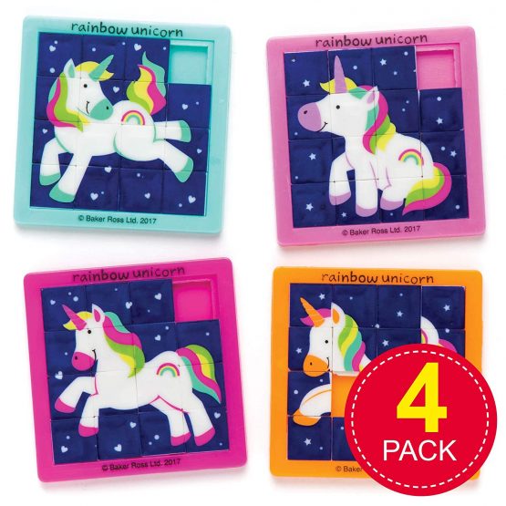 Baker Ross AR581 Rainbow Unicorn Sliding Puzzles (Pack of 4) - Image 2