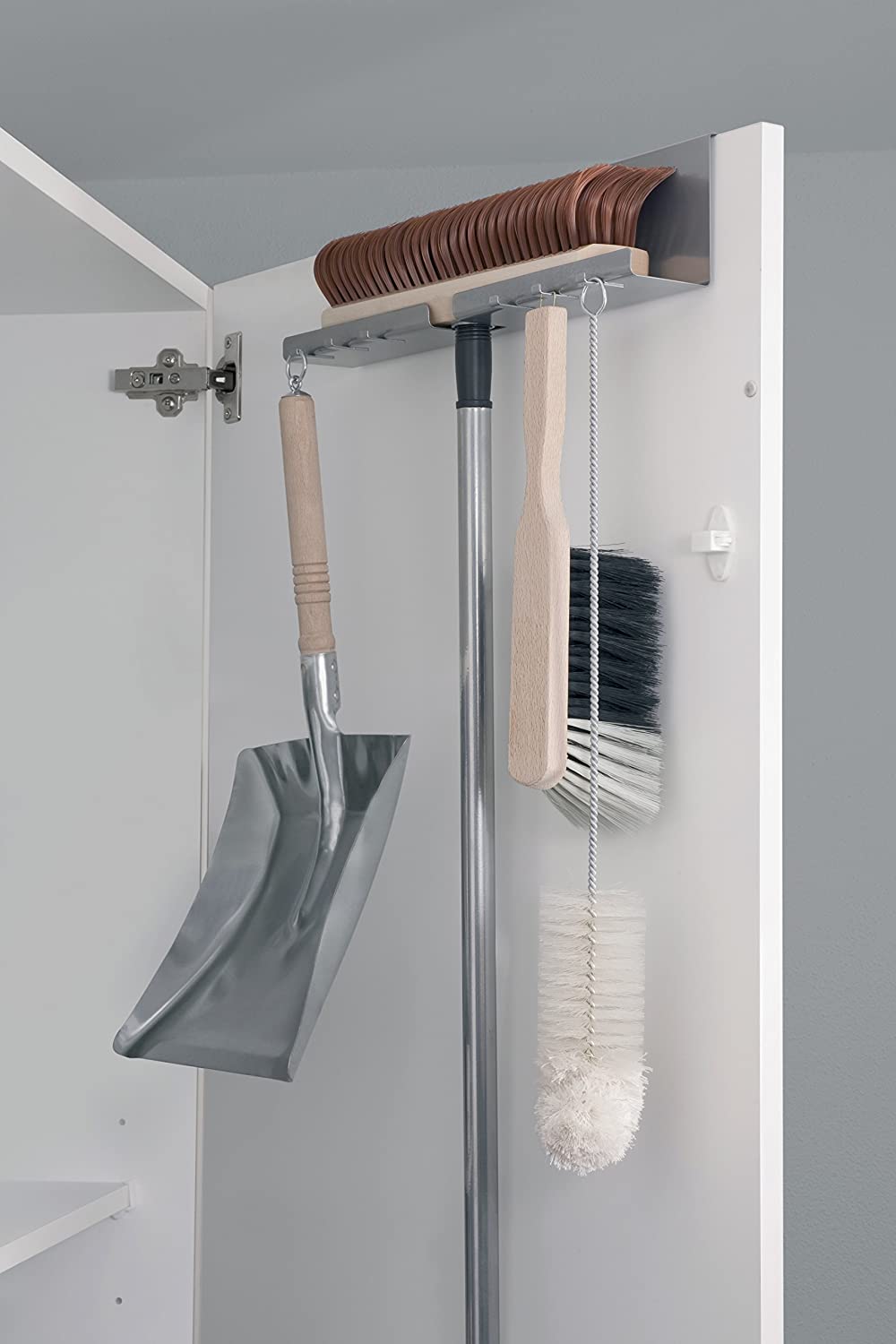La Cuisine Brush and Pan Holder, Stainless Steel Look - Image 2