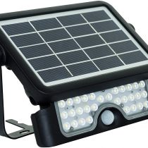 Luceco LEXSF6B40-01 LED Solar Guardian PIR Floodlight 550LM IP65 4000K Black, 5 W
