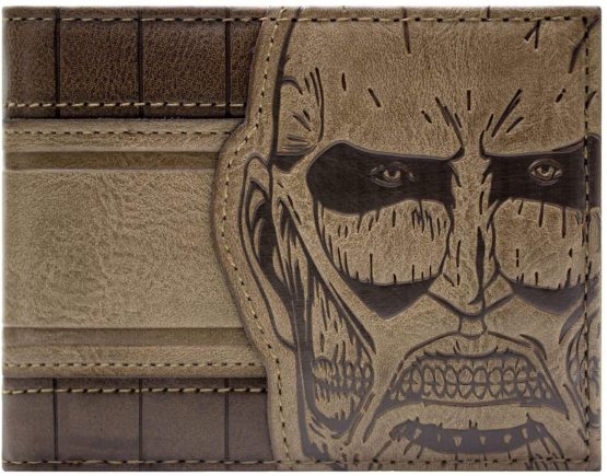 Attack on Titan Bi-Fold Colossal God of Destruction ID and Card Wallet Brown