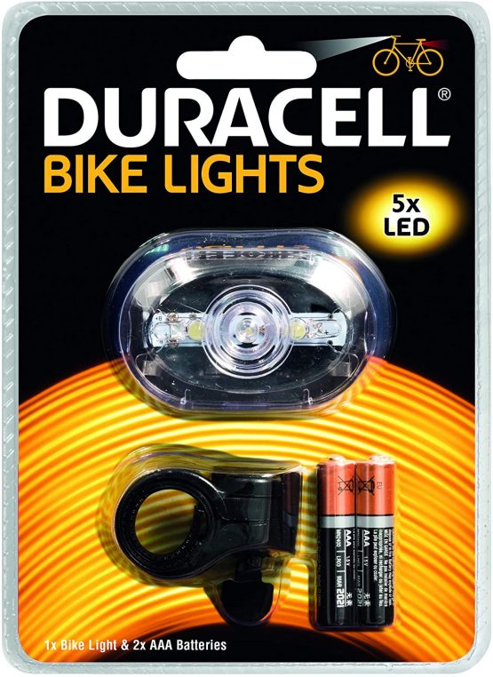 Duracell Bike Lights, Front Bicycle Light, 7.9 Lumen LED Light, Bright 5 LED Bike Torch (Pack of 1) (BIK-F03WDU) - Image 4