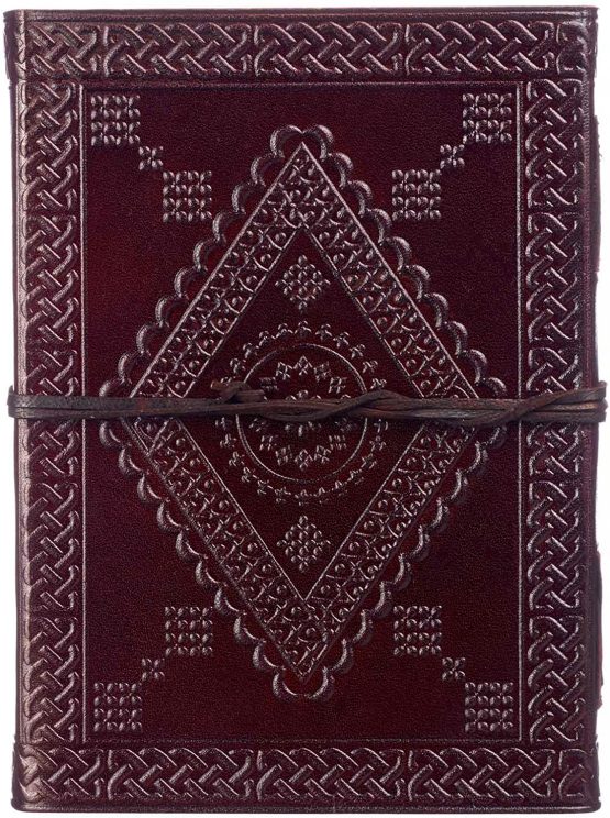 Celtic Serpent Leather Journal | 13.5cm x 18.5cm | Handmade, Fair Trade & Eco Friendly Leather Bound Notebook Alternative for Men and Women - Image 4