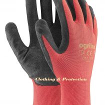 24 PAIRS NEW LATEX COATED WORK GLOVES SAFETY DURABLE GARDEN GRIP BUILDERS (L - 9)