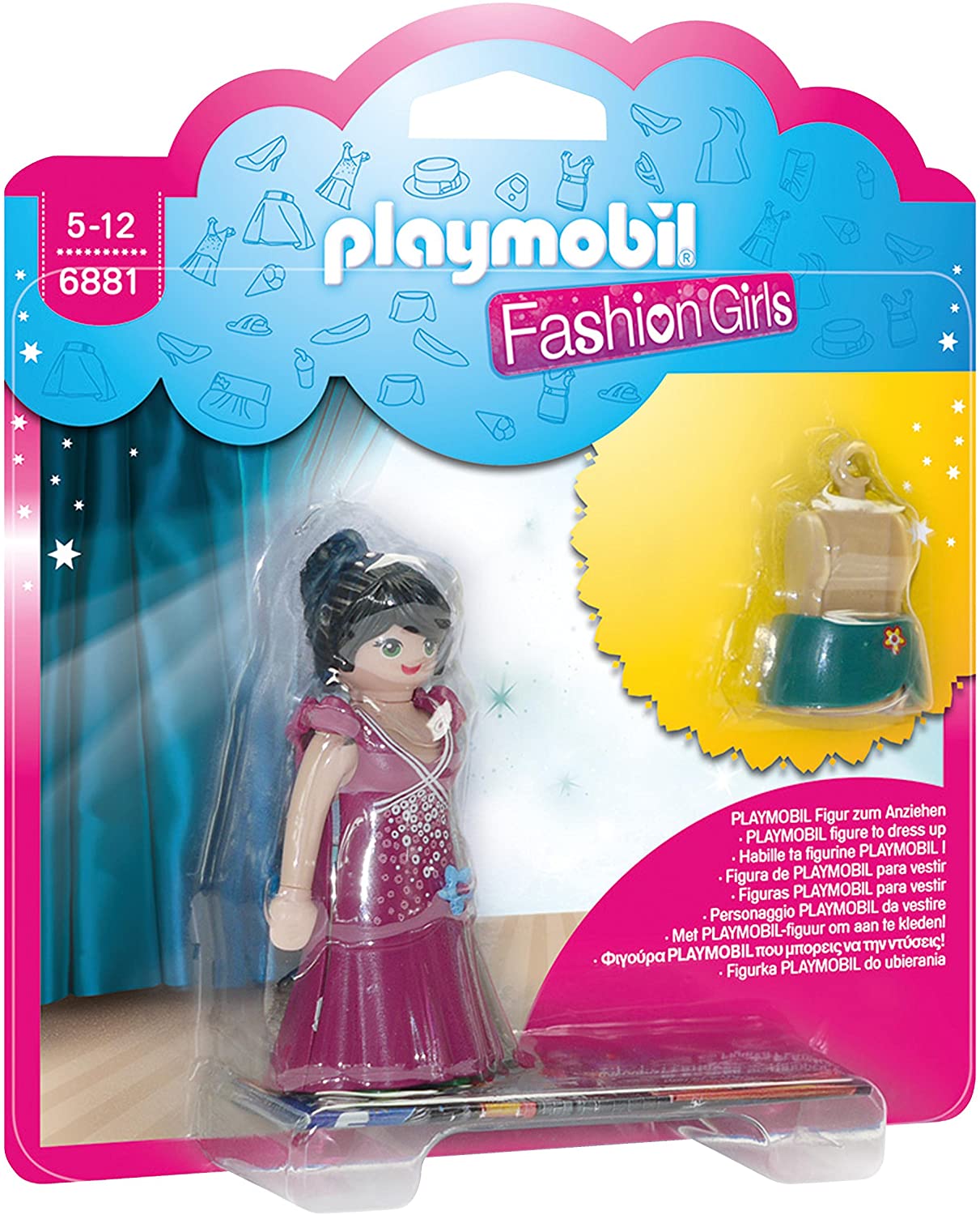 Playmobil 6881 Party Fashion Girl with Changeable Clothing, Fun Imaginative Role-Play, PlaySets Suitable for Children Ages 4+