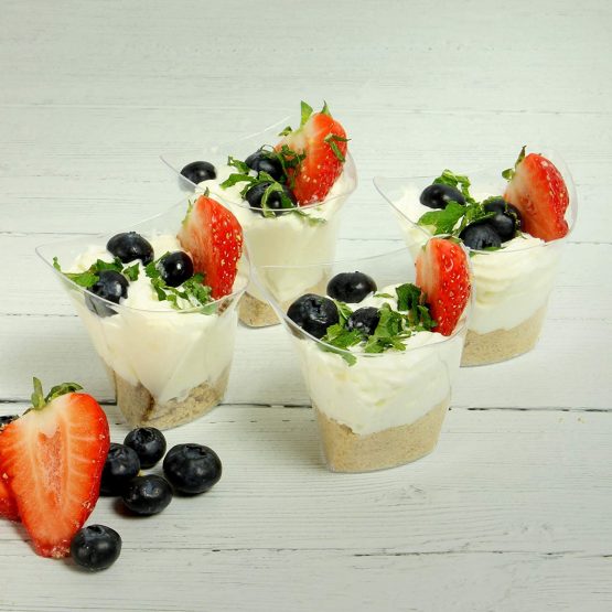 Mini Plastic Reusable Dessert Cups Small Clear Trifle & Jelly Cups