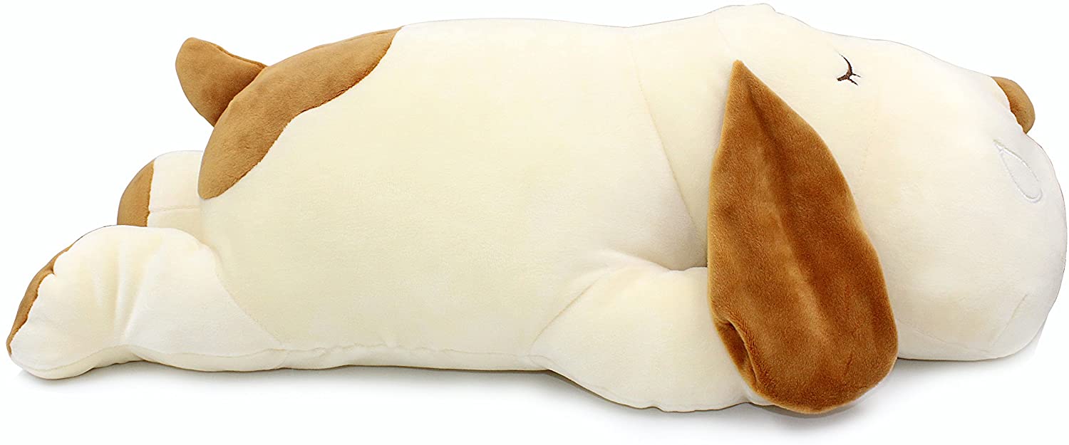 Vintoys Sleeping Dog Hugging Pillow Stuffed Animals Plush Soft Toy Brown 23.5", 23.5 inches long and 13 inches wide - Image 3