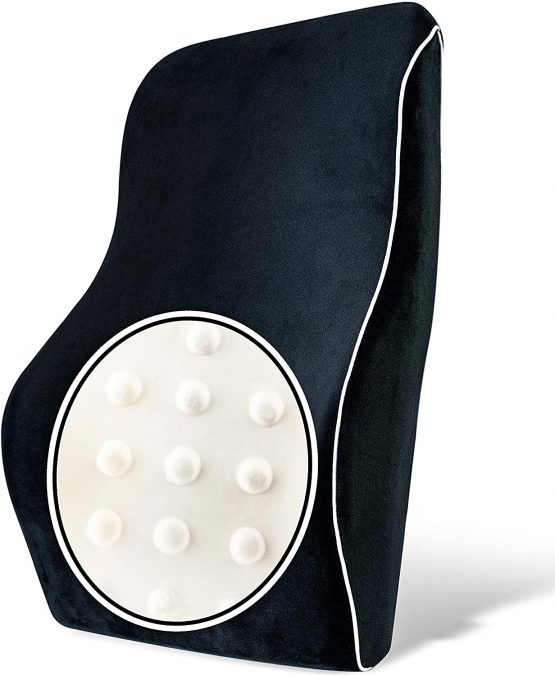 Lumbar Support and Back Support for Office Chair Cushion, Back Support Cushion for Back Pain and Sciatica Pain Relief, Car Seat Cushion and Back Cushion Works as Back Support Pillow
