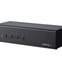StarTech 4 Port Dual Monitor DVI KVM Switch - Dual Screen Display Compact USB KVM Switch with Integrated USB 3.0 Hub & Audio - Dual View KVM - Dell HP Apple Lenovo - TAA Compliant (SV431DD2DU3A)