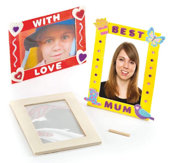 Baker Ross ET128 Wooden Photo Frames Value Pack — Ideal for Kids Arts and Craft Project, Gifts, Keepsakes and More (Pack of 4), Wood - Image 4