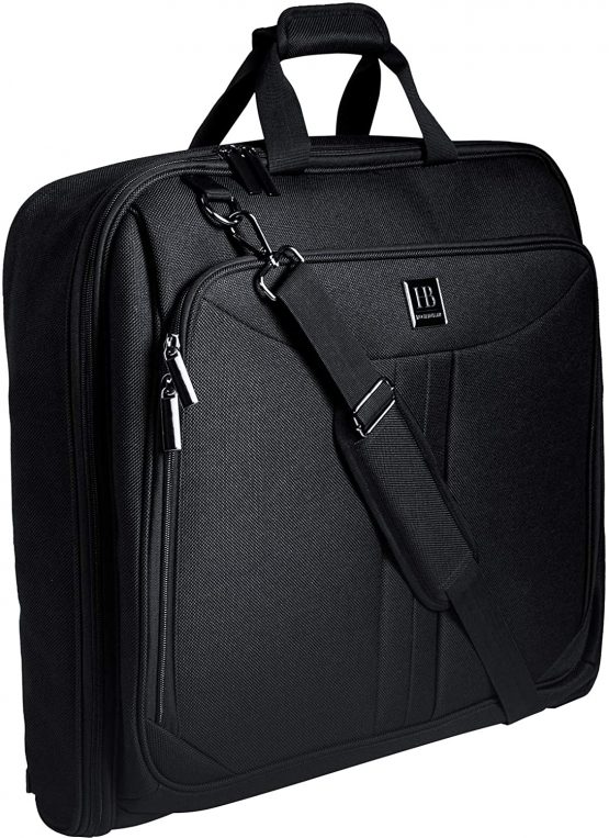 Suit Butler Garment Bags for Travel by Hugh Butler | Large 40-Inch Travel Suit Bag Up to 3 Suits | Carry On Luggage, Hanging Travel Garment Bag, Suit Bags for Men, Business Bag, Suit Carrier, Black