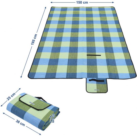SONGMICS 195 x 150 cm Picnic Blanket Waterproof Backing GCM50C - Image 3