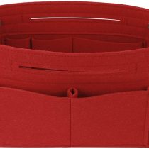 Felt Handbag Organiser Multi-Pocket Insert Tidy Pocket Purse Cosmetic Storage Bag for Women Red