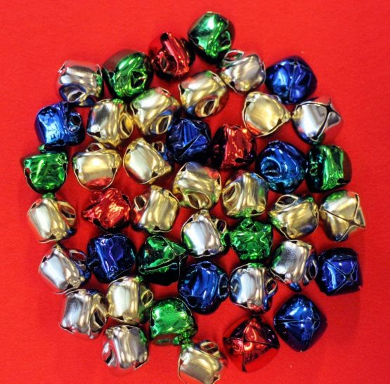 80 Jingle Bells Colours Sleigh Bells Festive Decoration 15mm Bell - Christmas Bell - Bells For Crafts - Cat Collars- Musical - Coloured - Decorating - Santa - Hat - Crafting - Image 4