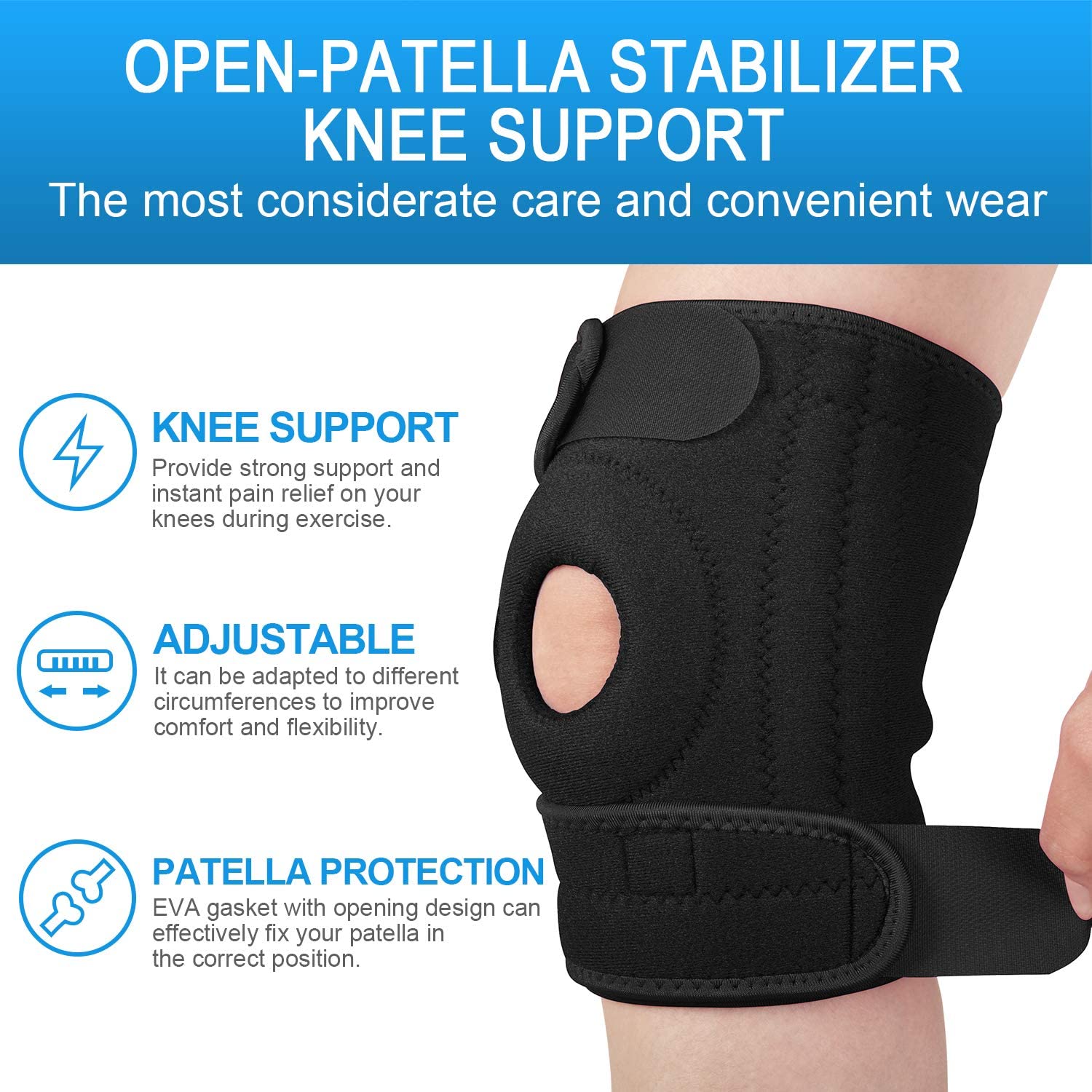 AVIDDA Knee Support with Open-Patella Design for Joint Pain Sports, Injury Rehabilitation - Image 2