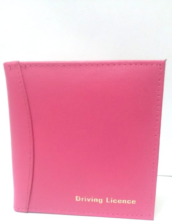 AKSHIDE Leather Style Driving Licence Holder/Driving Licence Cover/Wallet/Protector (Pink) - Image 3
