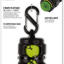 Nite Ize Pack-A-Poo Bag Dispenser with Refill Roll - Black/Green, N/A