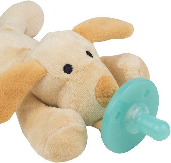 Dog Animal Dummy Pacifier Toy, Stuffed Animal Soft Plush Toy, Dummy Teether, Perfect Infant Teething Toy Silicone Baby Dummy, with 100% Safe FBA Attached Dummy (Dog) - Image 3