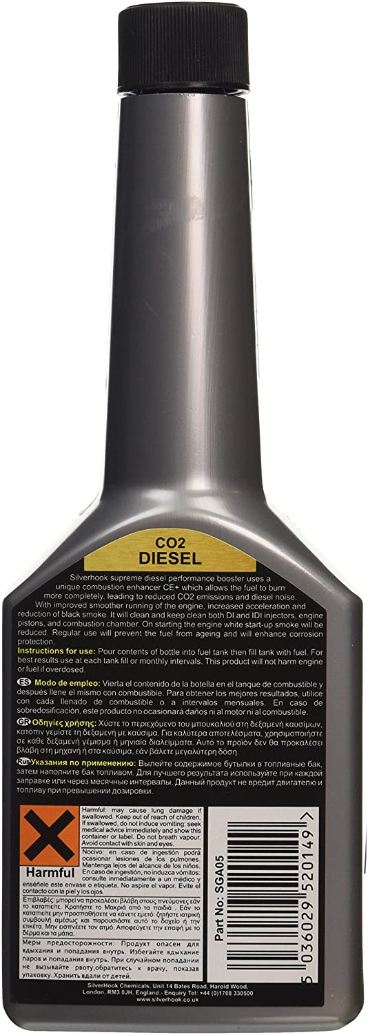 DIESEL TREATMENT & INJECTOR CLEANER GOLD EDITION C02 REDUCER 325ml BY SILVERHOOK - Image 2