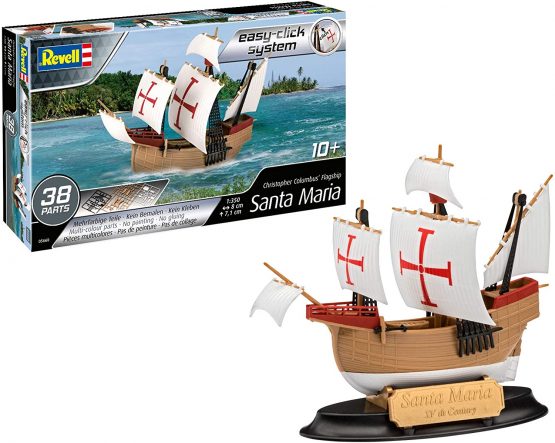 Revell RV05660 05660 5660 1:350 Santa Maria (Easy-Click) Plastic Model Kit, Various, 1/350