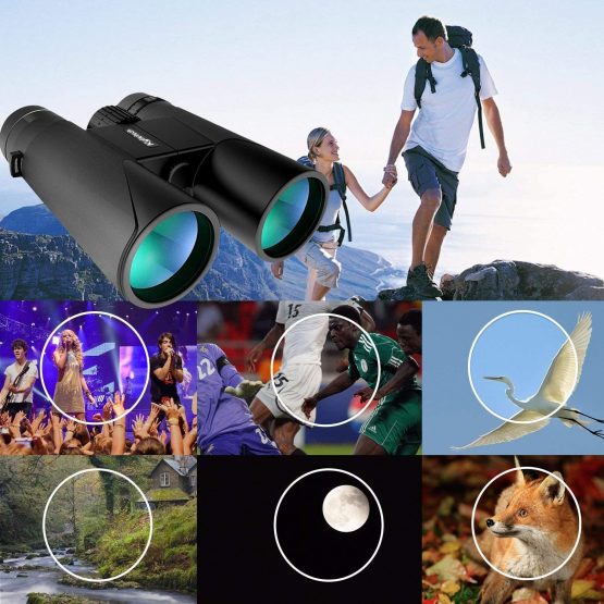 High Power Binoculars, Kylietech 12x42 Binocular for Adults with BAK4 Prism, FMC Lens, Fogproof & Waterproof Great for Bird Watching Travel Stargazing Hunting Concerts (Smartphone Adapter Included) - Image 2