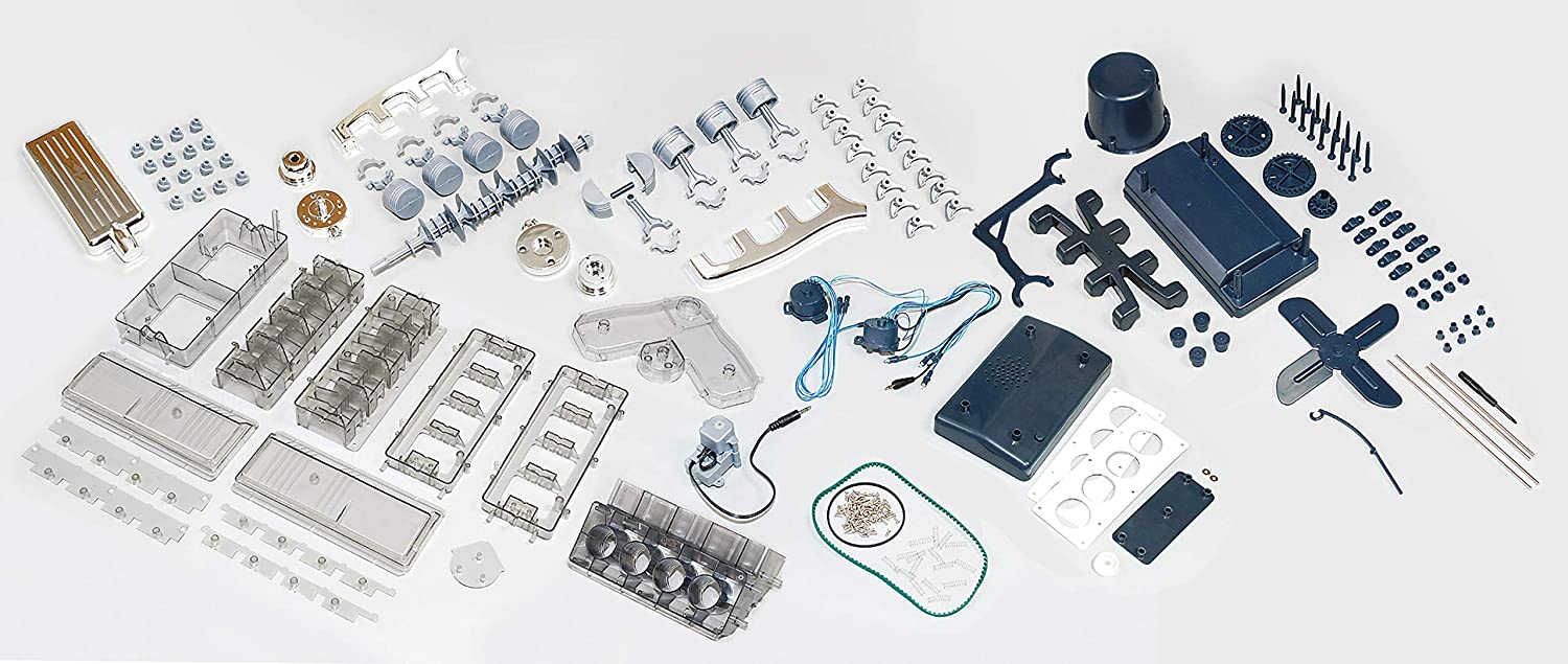 Machine Works Build Your Own V8 Engine Toy, Replica Model Building Kit, Features Augmented Reality, Sounds and Illumination - Image 3