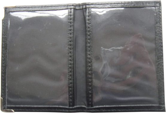 Lorenz Leather Effect Grained PU Bus Pass Cover Holder with Zip up Coin Pocket - Black - Image 4