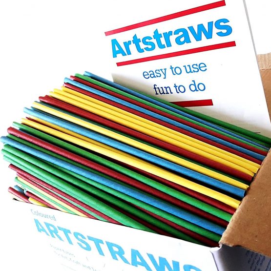 Amazing Arts and Crafts ARTSTRAWS MINI SCHOOL PACK COLOURED PAPER STRAWS ART STRAWS THIN GREEN RED YELLOW BLUE - Image 4
