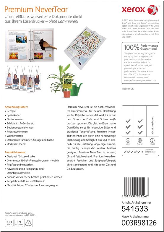 Xerox 003R98126 Premium Never Tear Paper A4 10 Sheets White - Image 2