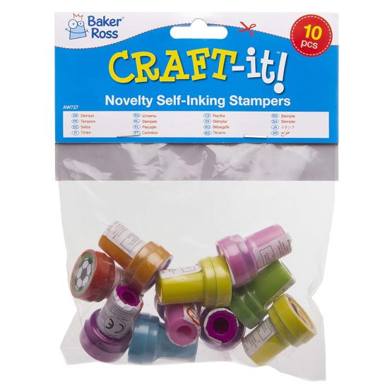 Baker Ross AW727 Novelty Self-Inking Stampers (Pack of 10), Assorted - Image 3