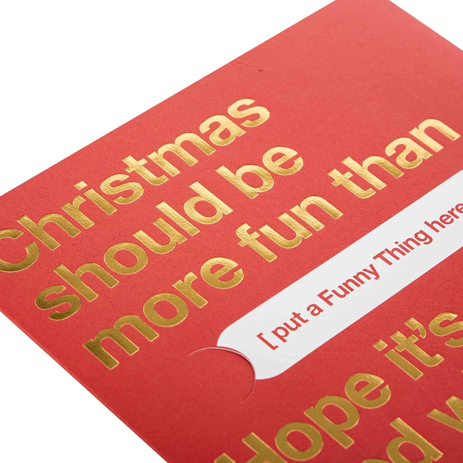 Hallmark 25485871 Medium Happy Christmas Card 'Personalise Me', Red - Image 3